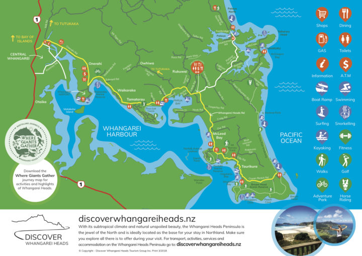 Discover Whangarei Heads map