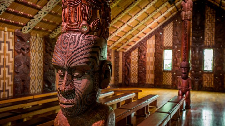 Maori carving at the Waitangi Treaty Grounds