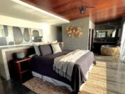 Super king bedroom suite at Nook Bay House, Northland accommodation