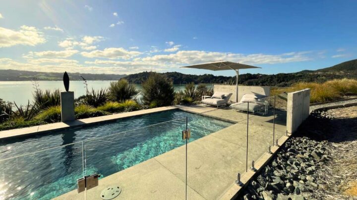 Pool with a view at Nook Bay House