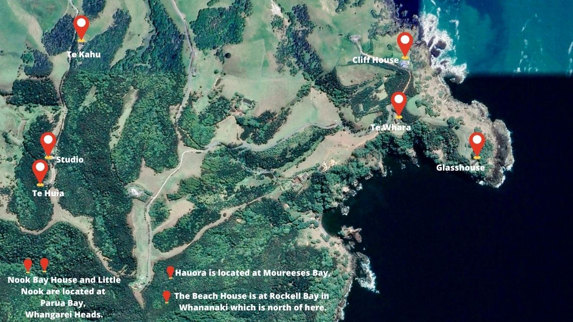 Accommodation properties at Ara Roa Northland
